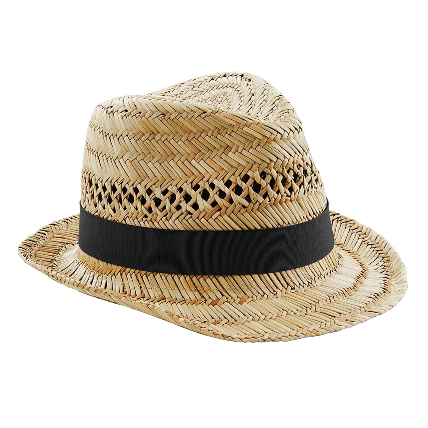 Natural - Back - Beechfield Straw Summer Trilby