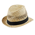 Natural - Front - Beechfield Straw Cowboy Hat