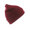 Burgundy - Front - Result Childrens-Kids Wool Ski Hat