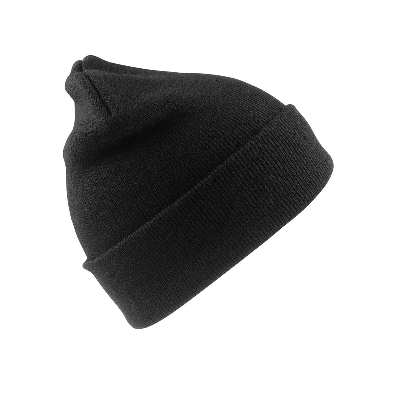 Black - Front - Result Childrens-Kids Wool Ski Hat