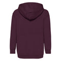 Burgundy - Back - Fruit of the Loom Childrens-Kids Classic Hooded Sweatshirt