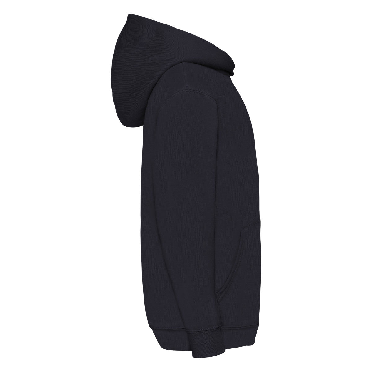 Deep Navy - Side - Fruit Of The Loom Childrens-Kids Classic Hooded Sweatshirt