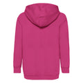 Fuchsia - Back - Fruit of the Loom Childrens-Kids Classic Hooded Sweatshirt