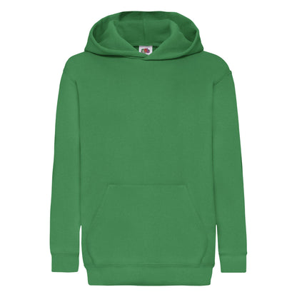 Kelly Green - Front - Fruit Of The Loom Childrens-Kids Classic Hooded Sweatshirt