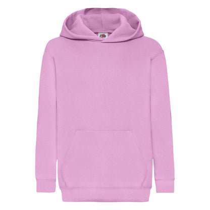 Light Pink - Front - Fruit Of The Loom Childrens-Kids Classic Hooded Sweatshirt