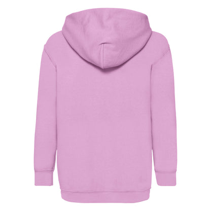 Light Pink - Back - Fruit Of The Loom Childrens-Kids Classic Hooded Sweatshirt