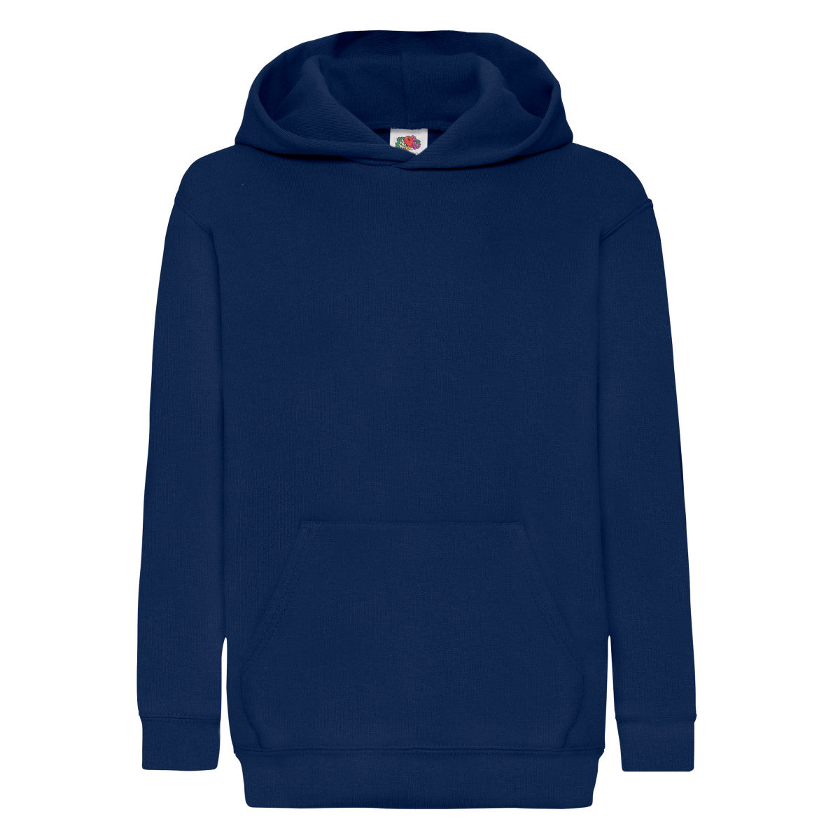 Navy - Front - Fruit Of The Loom Childrens-Kids Classic Hooded Sweatshirt