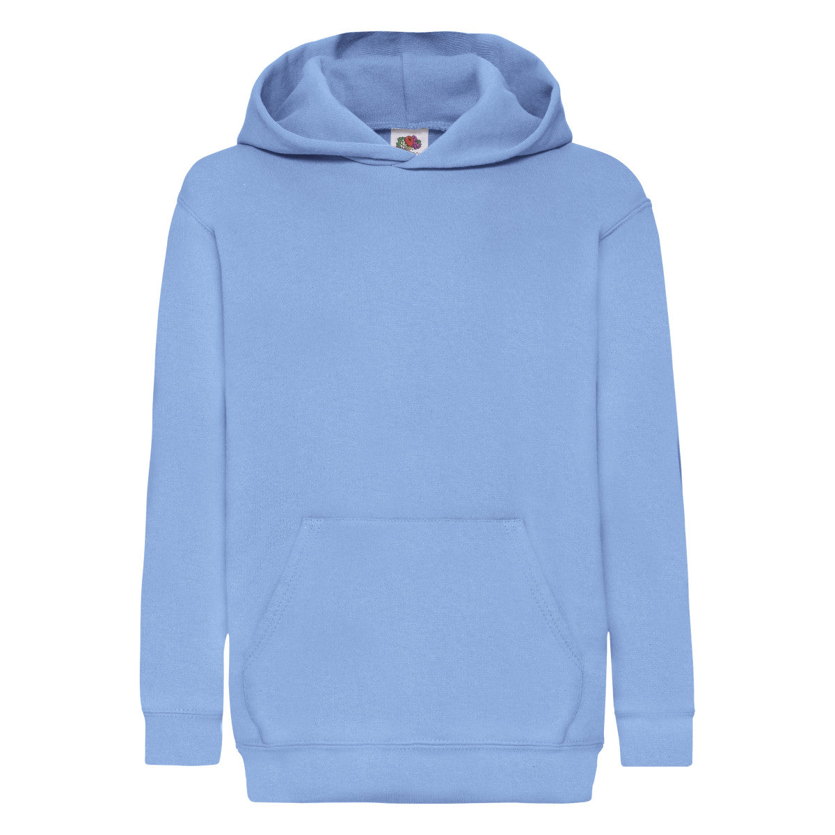 Sky Blue - Front - Fruit Of The Loom Childrens-Kids Classic Hooded Sweatshirt