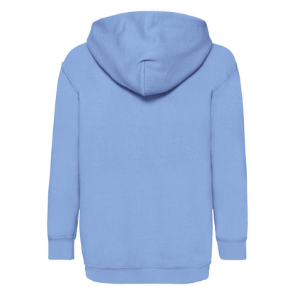Sky Blue - Back - Fruit Of The Loom Childrens-Kids Classic Hooded Sweatshirt