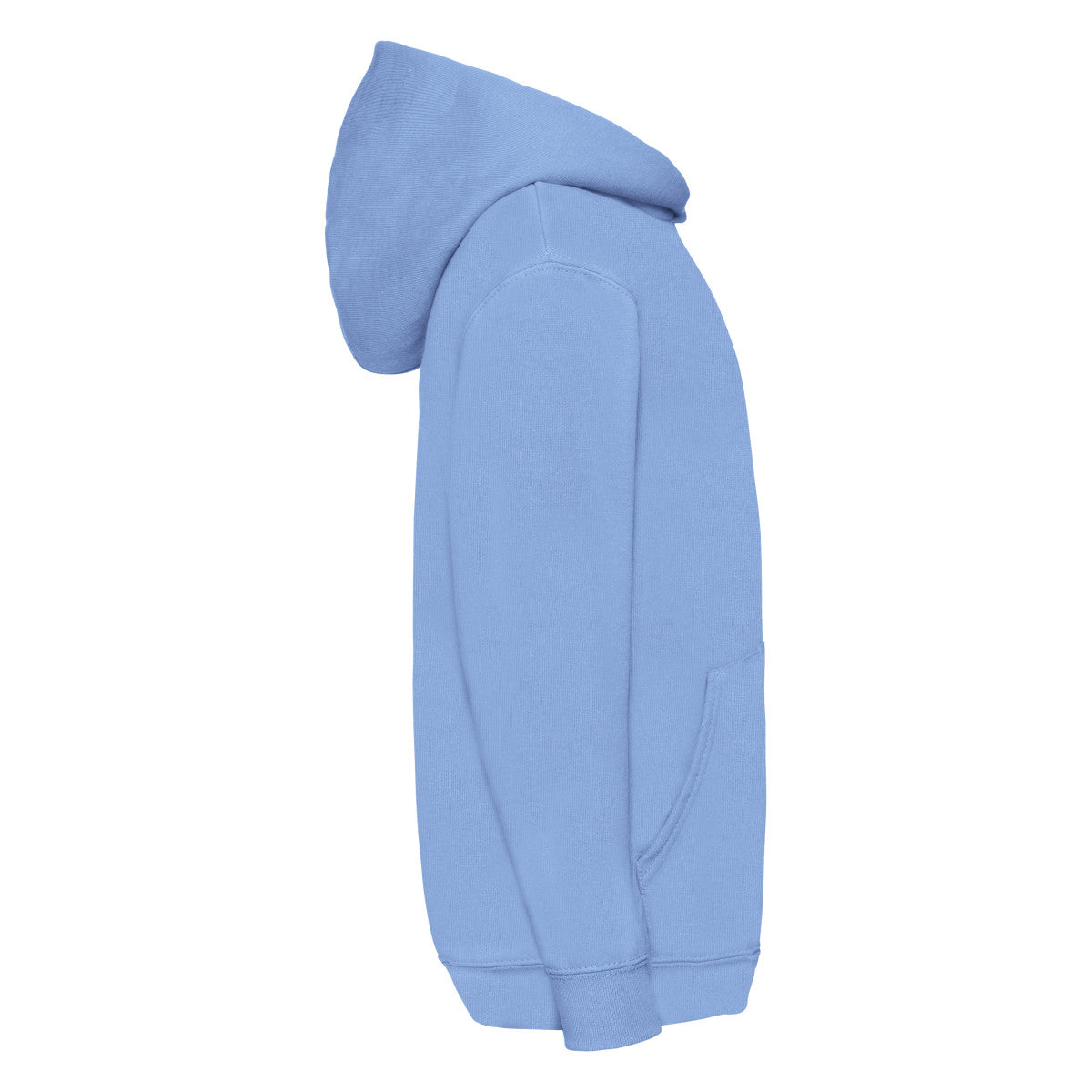 Sky Blue - Side - Fruit Of The Loom Childrens-Kids Classic Hooded Sweatshirt