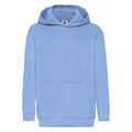 Sky Blue - Front - Fruit of the Loom Childrens-Kids Classic Hooded Sweatshirt