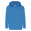 Azure - Front - Fruit of the Loom Childrens-Kids Classic Hooded Sweatshirt