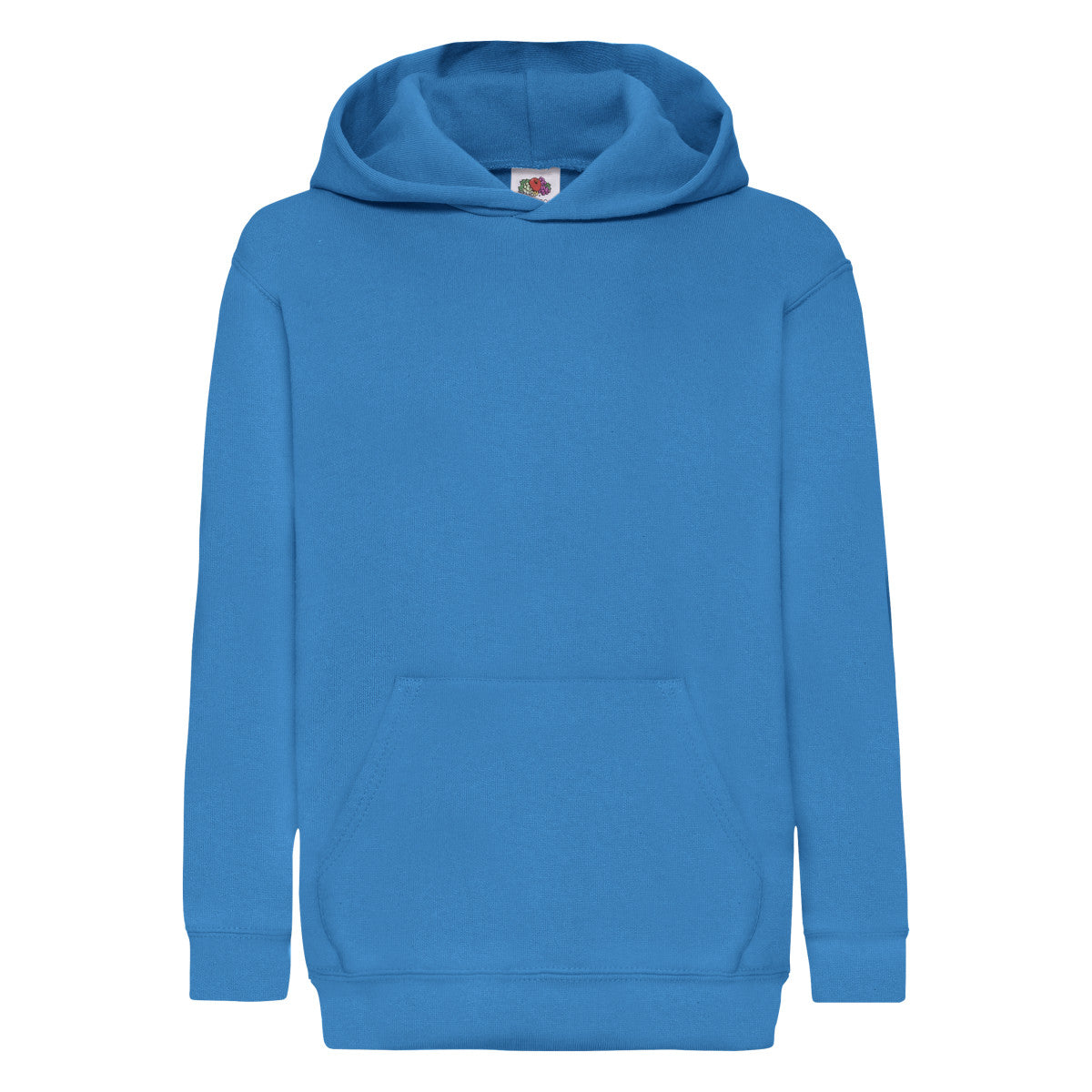 Azure - Front - Fruit Of The Loom Childrens-Kids Classic Hooded Sweatshirt