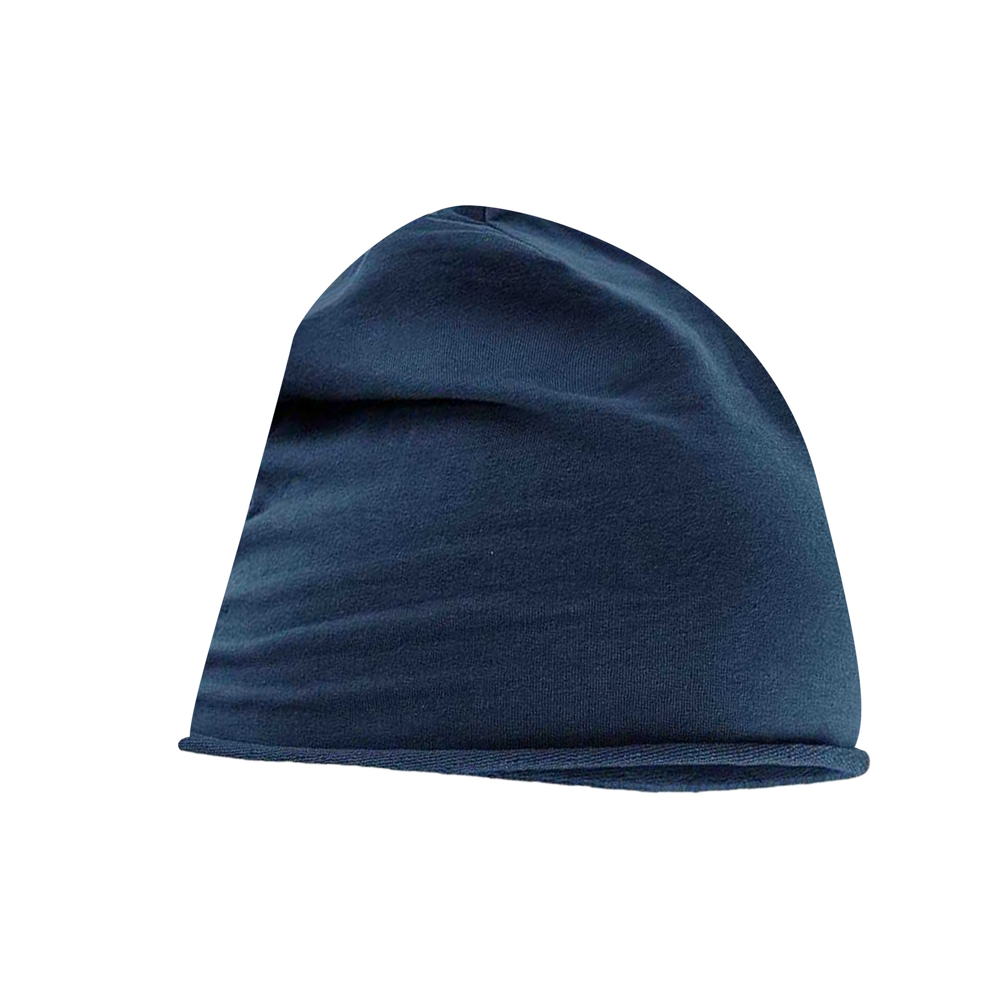 Navy - Back - Beechfield Jersey Beanie