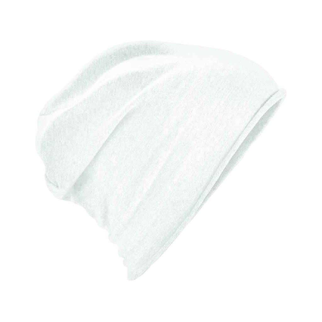 White - Front - Beechfield Jersey Beanie