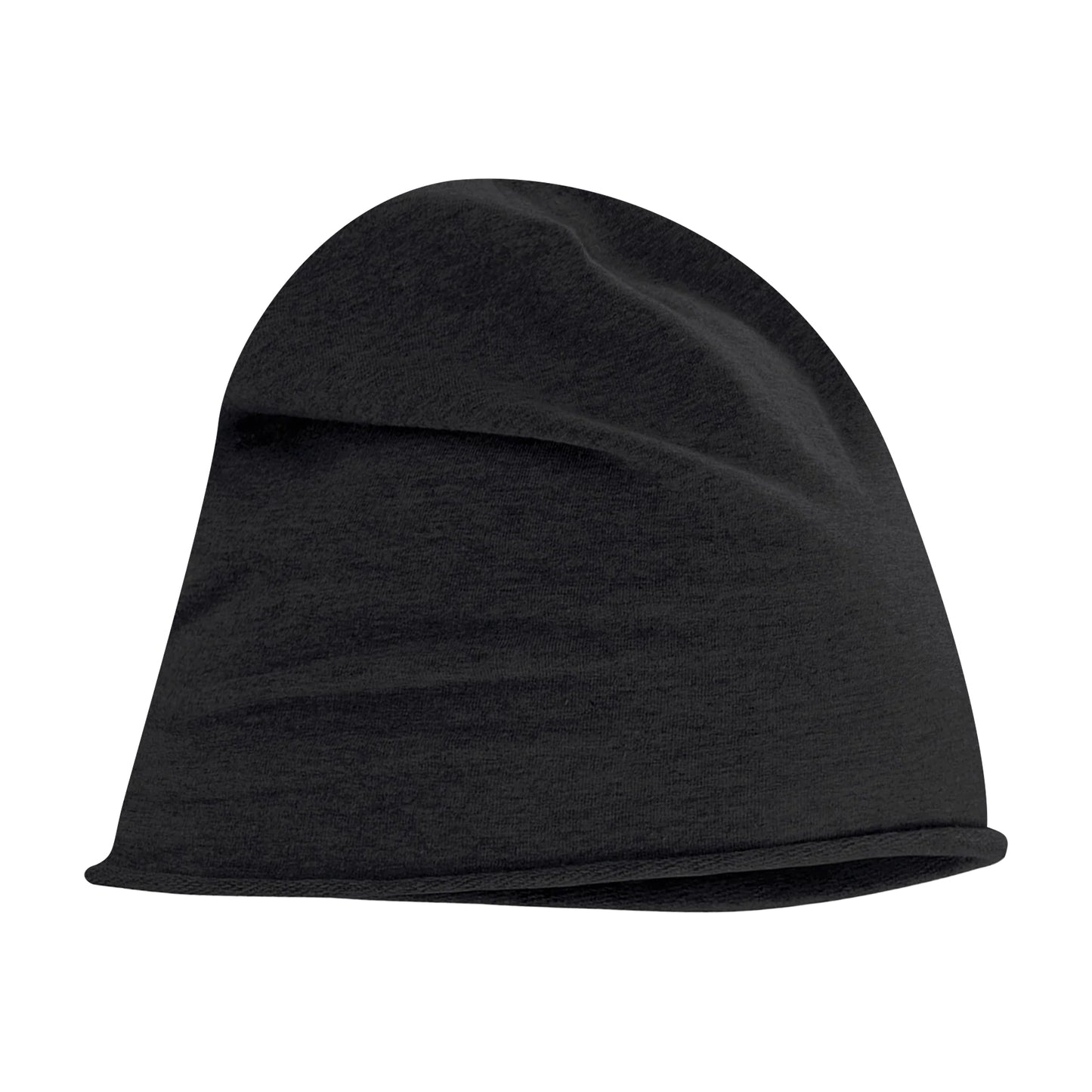 Black - Back - Beechfield Jersey Beanie