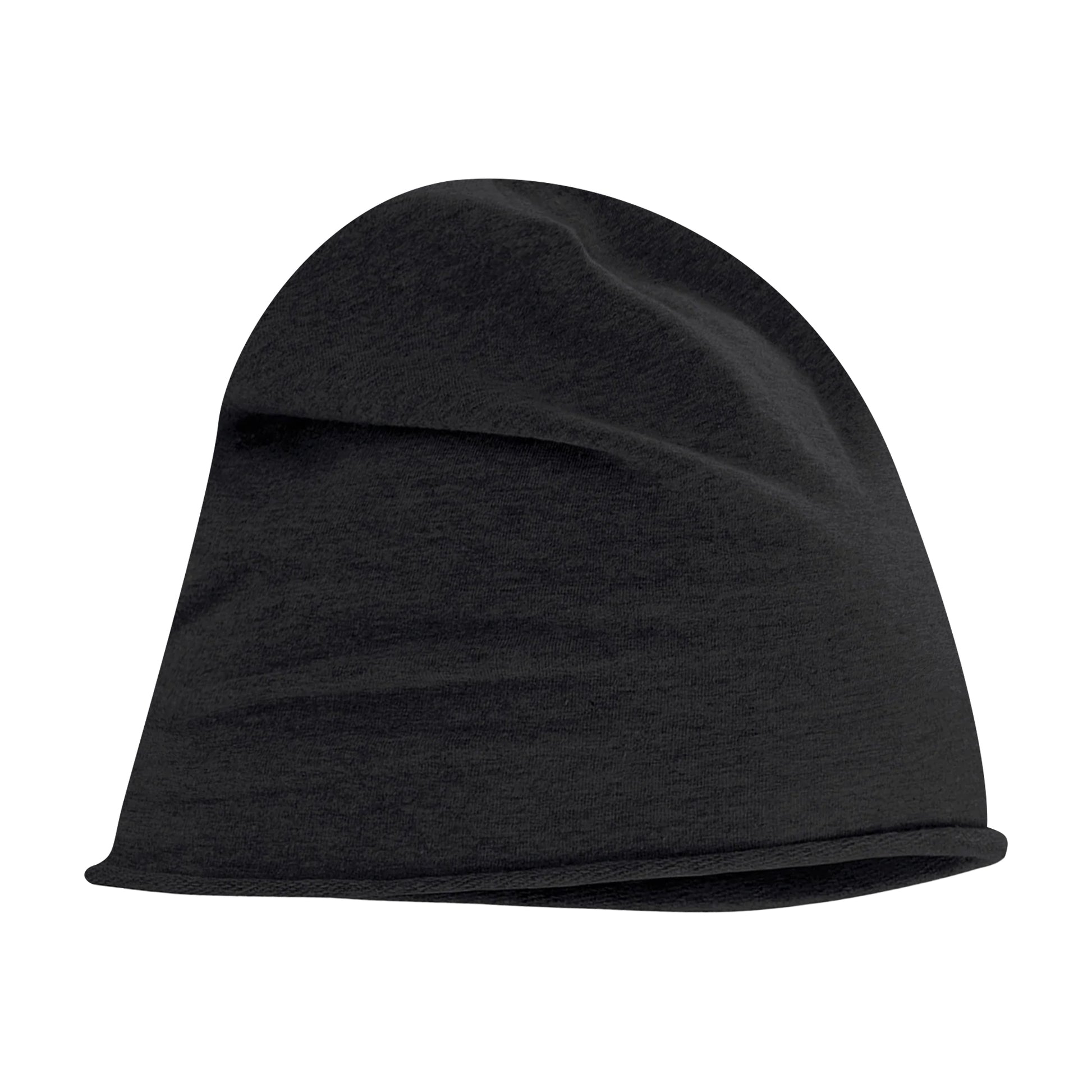 Black - Back - Beechfield Jersey Beanie