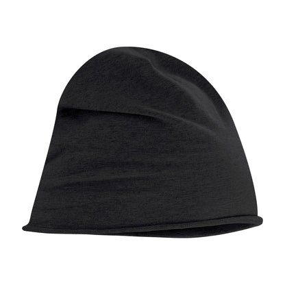 Black - Back - Beechfield Jersey Beanie