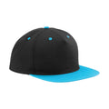 Black-Surf Blue - Front - Beechfield Contrast 5 Panel Snapback Cap