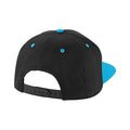 Black-Surf Blue - Back - Beechfield Contrast 5 Panel Snapback Cap