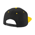 Black-Yellow - Back - Beechfield Contrast 5 Panel Snapback Cap