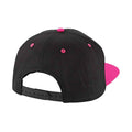 Black-Fuchsia - Back - Beechfield Contrast 5 Panel Snapback Cap