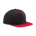 Black-Classic Red - Front - Beechfield Contrast 5 Panel Snapback Cap