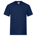 Navy - Front - Fruit of the Loom Unisex Adult Heavy Cotton T-Shirt