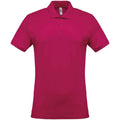 Fuchsia - Front - Kariban Mens Pique Polo Shirt