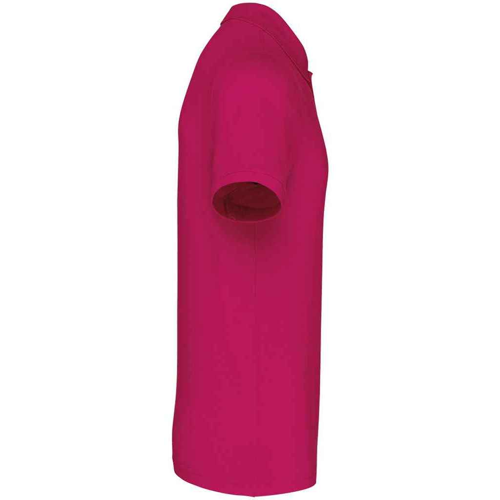 Fuchsia - Side - Kariban Mens Pique Polo Shirt