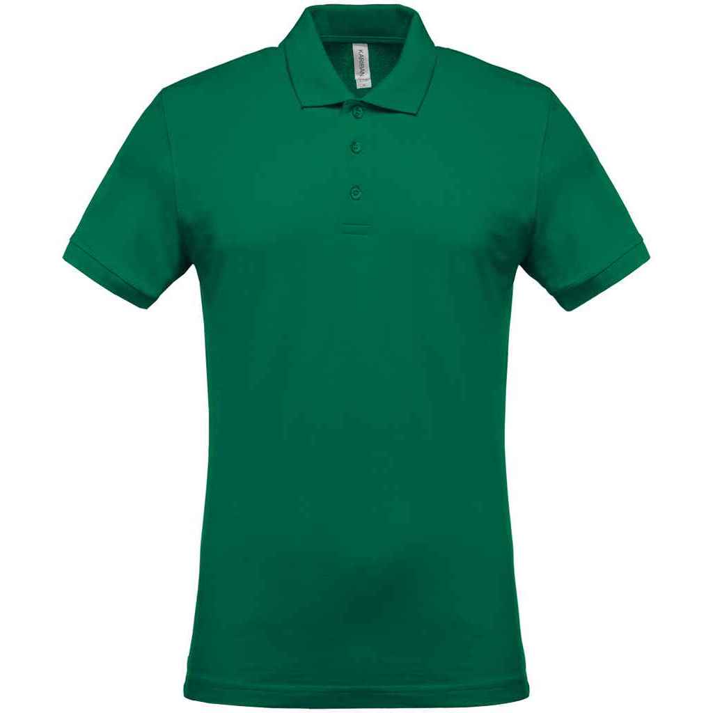 Kelly Green - Front - Kariban Mens Pique Polo Shirt