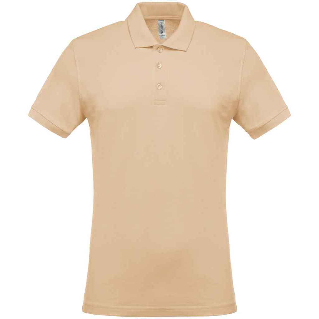 Light Sand - Front - Kariban Mens Pique Polo Shirt