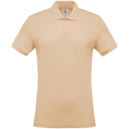 Light Sand - Front - Kariban Mens Pique Polo Shirt