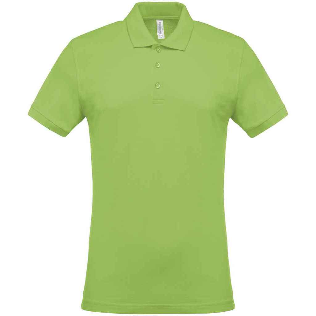 Lime Green - Front - Kariban Mens Pique Polo Shirt