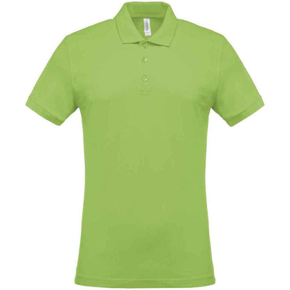 Lime Green - Front - Kariban Mens Pique Polo Shirt