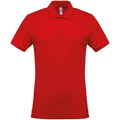 Red - Front - Kariban Mens Pique Polo Shirt