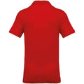Red - Back - Kariban Mens Pique Polo Shirt