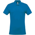 Tropical Blue - Front - Kariban Mens Pique Polo Shirt