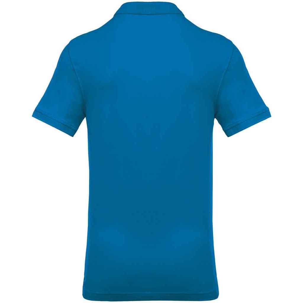 Tropical Blue - Back - Kariban Mens Pique Polo Shirt