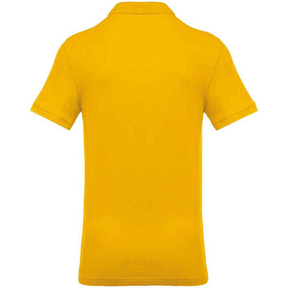 Yellow - Back - Kariban Mens Pique Polo Shirt