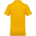 Yellow - Back - Kariban Mens Pique Polo Shirt