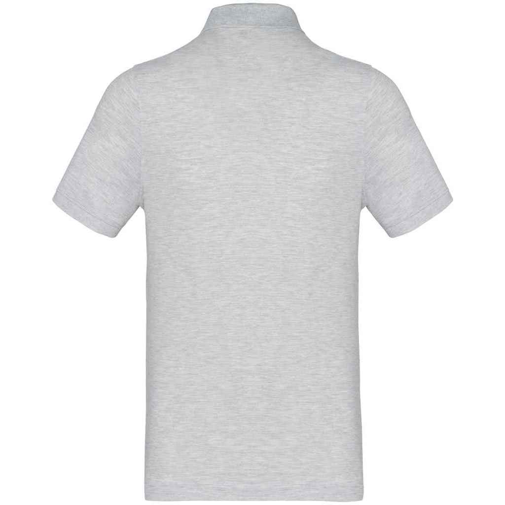 Ash Heather - Back - Kariban Mens Pique Polo Shirt