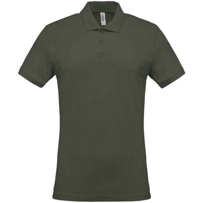 Dark Khaki - Front - Kariban Mens Pique Polo Shirt