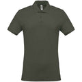 Dark Khaki - Front - Kariban Mens Pique Polo Shirt