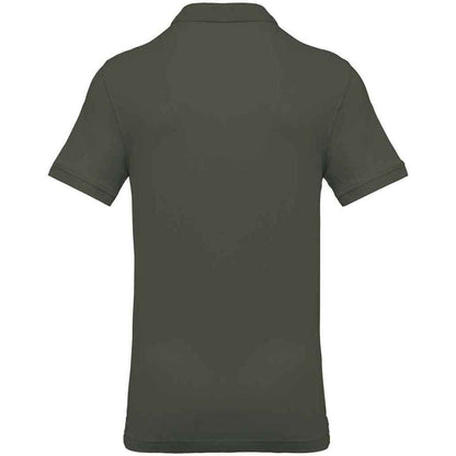 Dark Khaki - Back - Kariban Mens Pique Polo Shirt