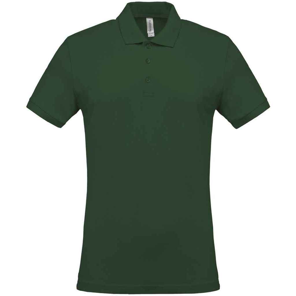 Forest Green - Front - Kariban Mens Pique Polo Shirt