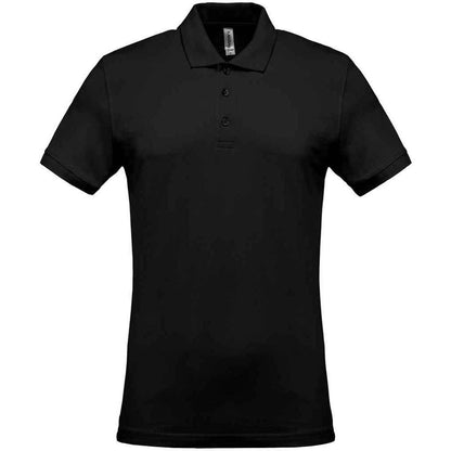 Black - Front - Kariban Mens Pique Polo Shirt