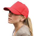 Red - Back - Result Headwear Unisex Adult Cotton Baseball Cap