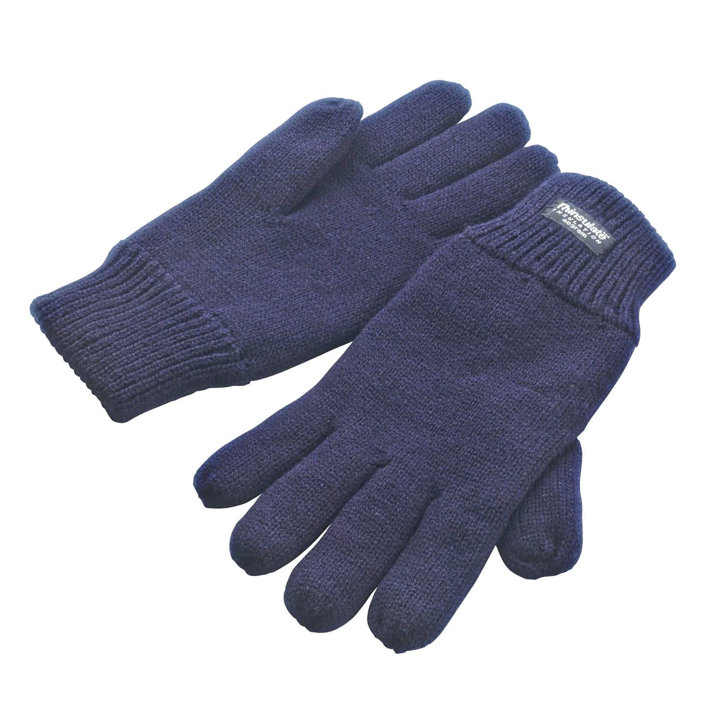 Navy - Back - Result Childrens-Kids Lined Thinsulate Gloves