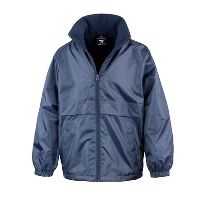 Navy - Front - Result Core Childrens-Kids Fleece Lined Jacket